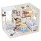 Kitten Diary Dollhouse Kit - Miniature Wizardi Roombox Kit with LED Light F07M51-70-3013